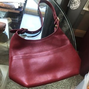 Red leather vintage COACH purse